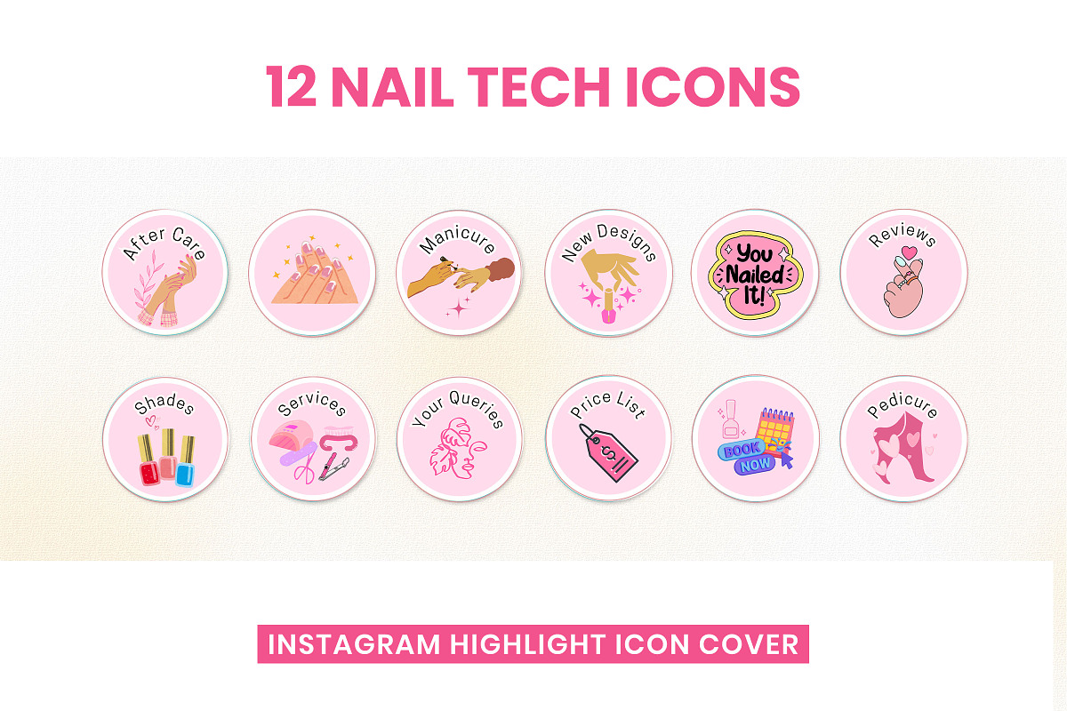 Nail Tech Icons Instagram Highlight, a Social Media Template by Snapybiz (Photo 5 of 8)