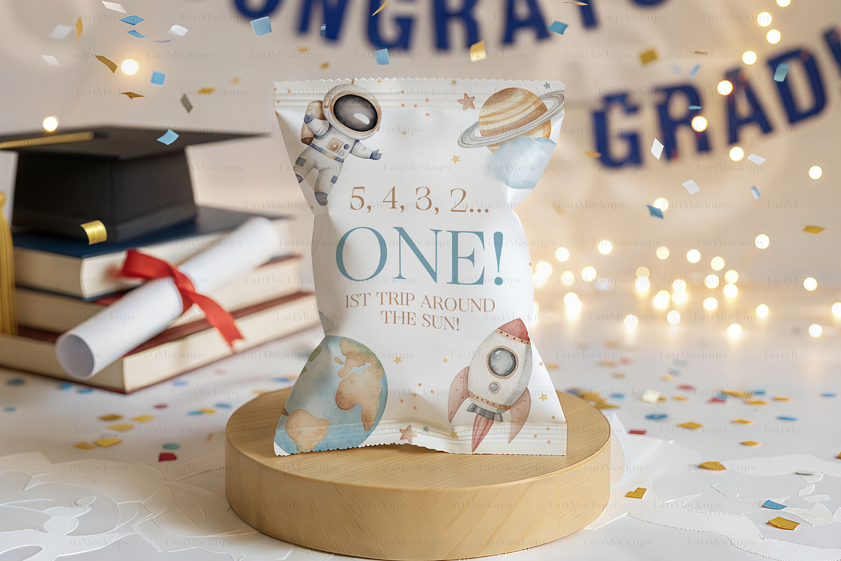 Graduation Snacks Chips Bag Mockup, a Product Mockup by TatiMockup (Photo 4 of 4)