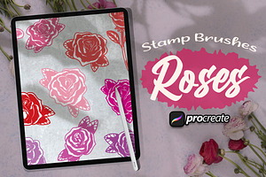 Dansdesign Roses Brush Stamp Procrea