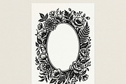 50 Elegant Floral Oval Mirror Frame, a Decorative Illustration by Amazin_art (Thumbnail 27 of 40)