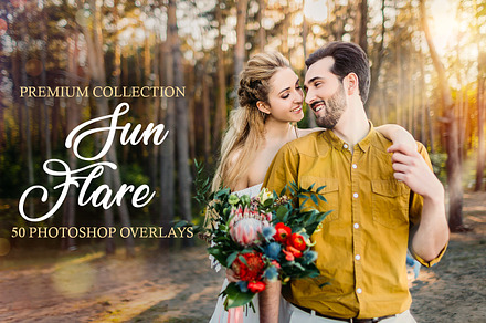 Sun Flare Photoshop Overlays, a Plug-in Add-On by FixThePhoto