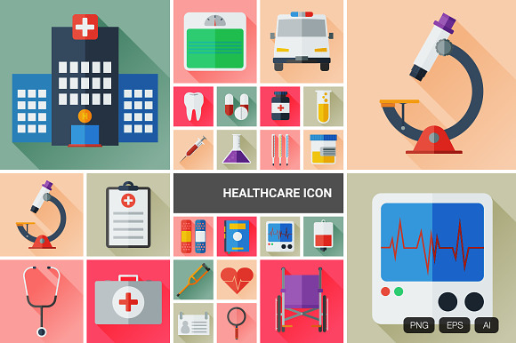 24 Flat Healthcare Vector Icon
