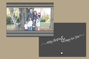 Christmas Card | b+w stripes