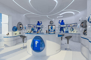 Modern Mobile Shop Interior