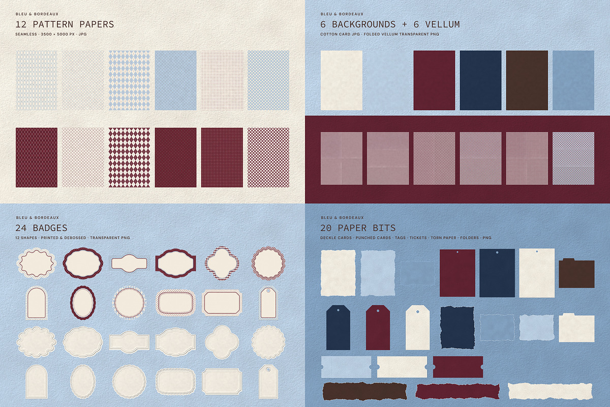 Stitched Paper Vellum Collage Kit, an Object Graphic by Anzhelika (Photo 5 of 9)
