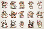 Whimsical Eggshell Easter Animal PNG, an Illustration by RobertsArt (Thumbnail 4 of 11)