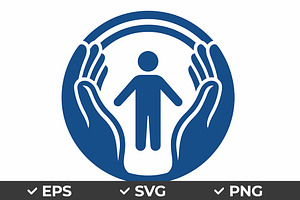 Human Care Hands Vector Icon, an Object Graphic by Artonix