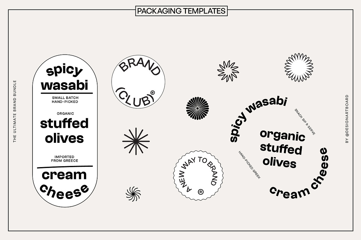 300+ Super Pack Brand Kit Vol 1-4, a Branding & Logo Template by @designartboard (Photo 13 of 41)