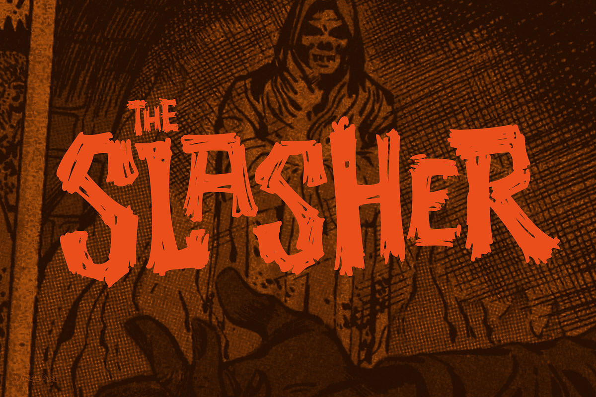 Hatchet Job - A Halloween Brush Font, a Font by Wingsart Studio (Photo 5 of 15)