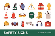 Safety signs, security icons set, an Object Illustration by Good Studio (Thumbnail 1 of 4)