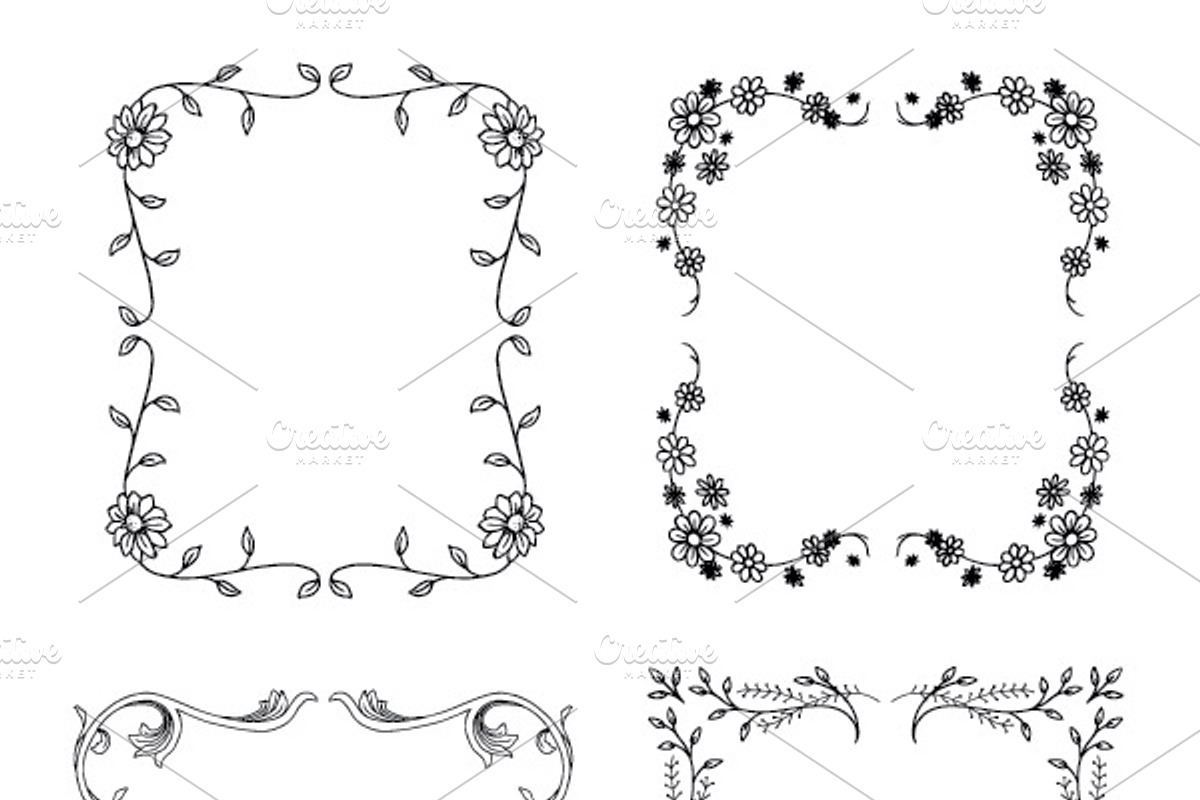 Hand Made Vector Frames Pack 3 preview 2