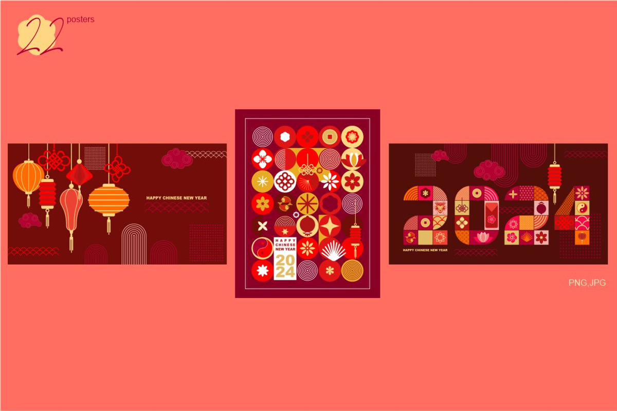 Chinese New Year-set of cliparts, a Seasonal Illustration by Collection by VY (Photo 6 of 15)