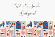 Seamless Ice Cream Skates Pattern, a Pattern Graphic by Pati Charm Studio (Thumbnail 3 of 6)