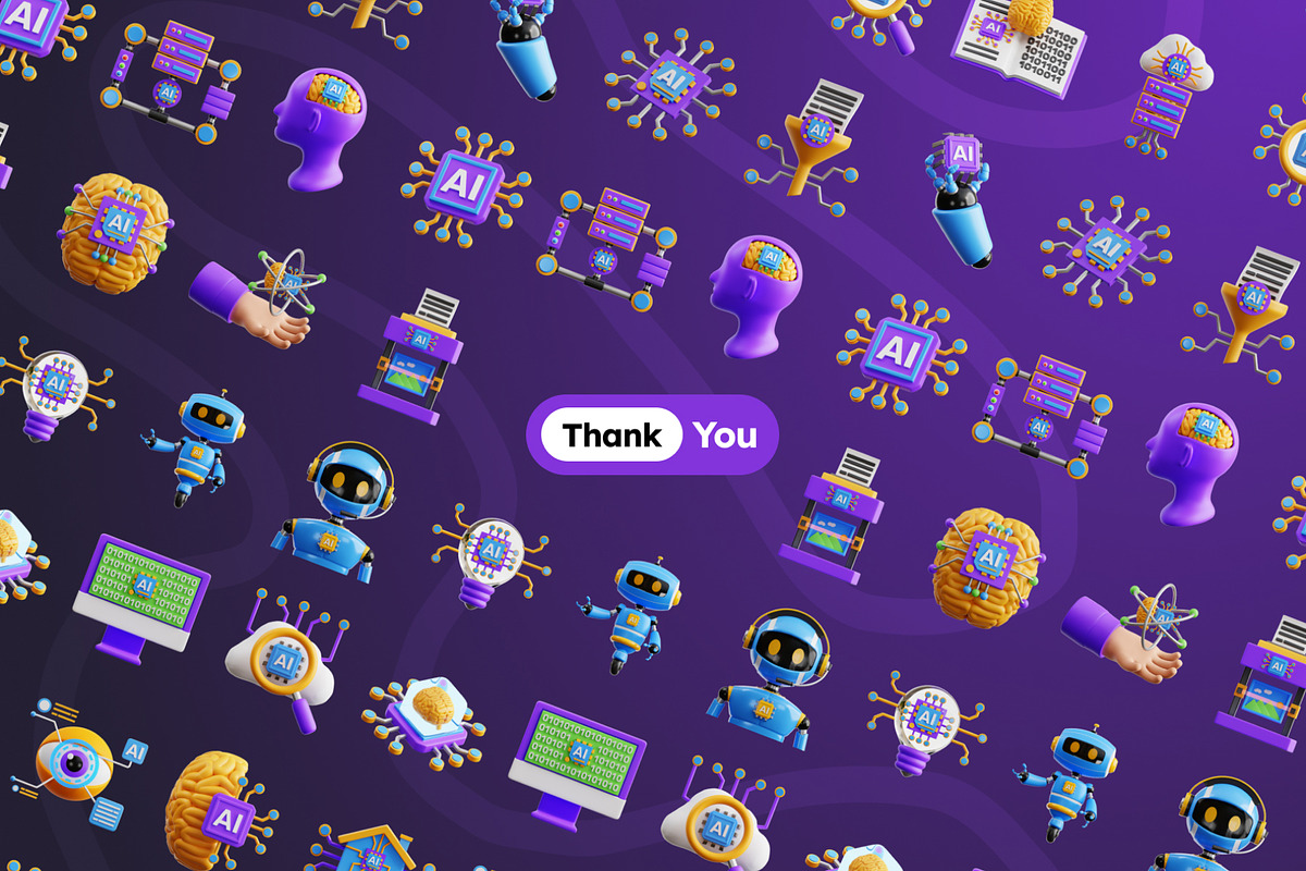 Artificial Intelligence 3D Icons, an Object 3D Model by Rakata Studio (Photo 6 of 7)