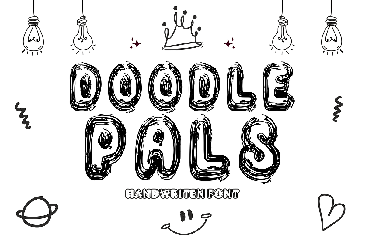 Doodle Pals - Sketchy Display Font, a Handwritten Font by KiddoGlyphs Studio (Photo 1 of 5)