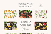 VEGAN FOOD watercolor set, a Food Illustration by Yuliia Lashevska (Thumbnail 10 of 14)