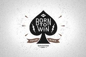 Vintage Label Born To Win