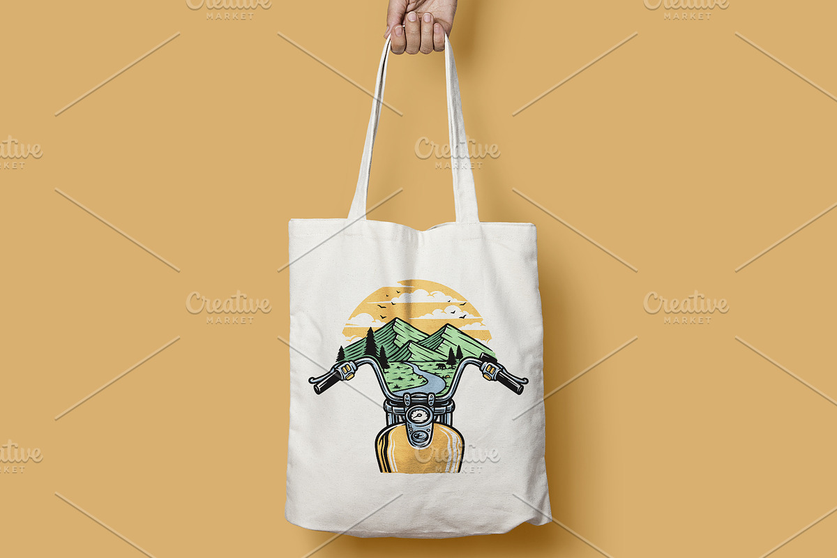 Adventure of a rider in the mountain, a Transportation Illustration by gunaonedesign (Photo 5 of 5)