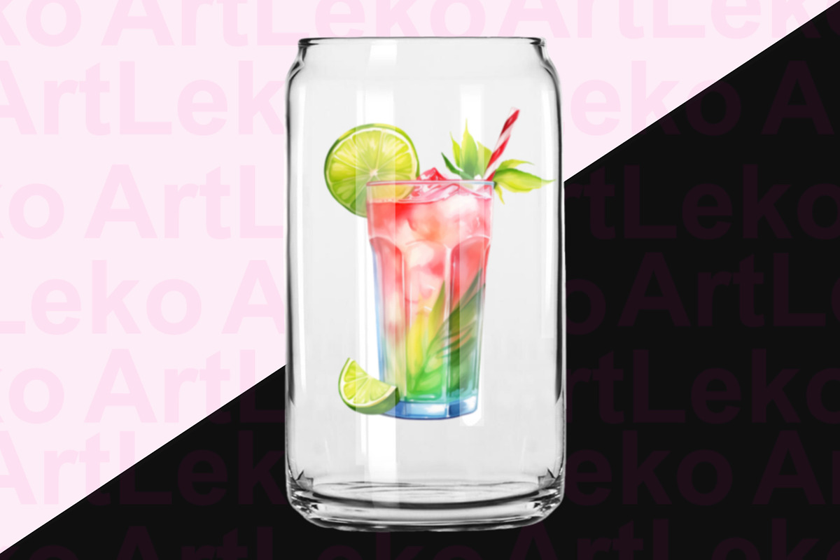 Tropical Cocktails Clipart, a Food Illustration by LekoArt (Photo 10 of 10)
