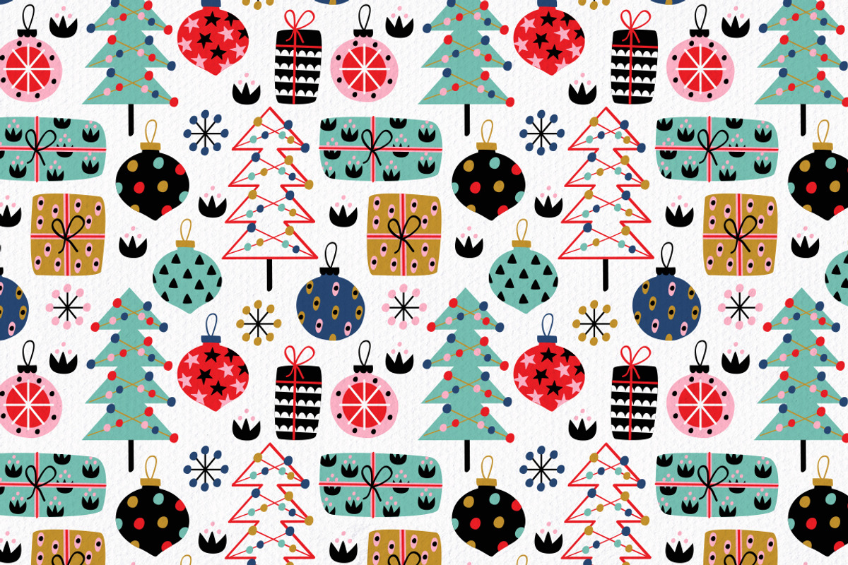 Christmas decorations pattern set, a Pattern Graphic by NataKa (Photo 4 of 15)