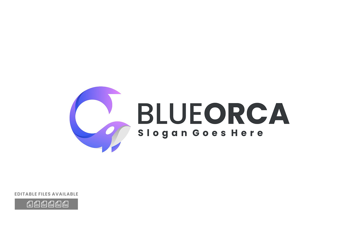 Blue Orca Gradient Colorful Logo, a Branding & Logo Template by ivan_artnivora