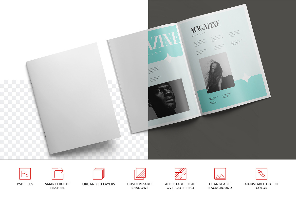 Magazine Mockup, a Product Mockup by DesignNeutrons (Photo 2 of 4)