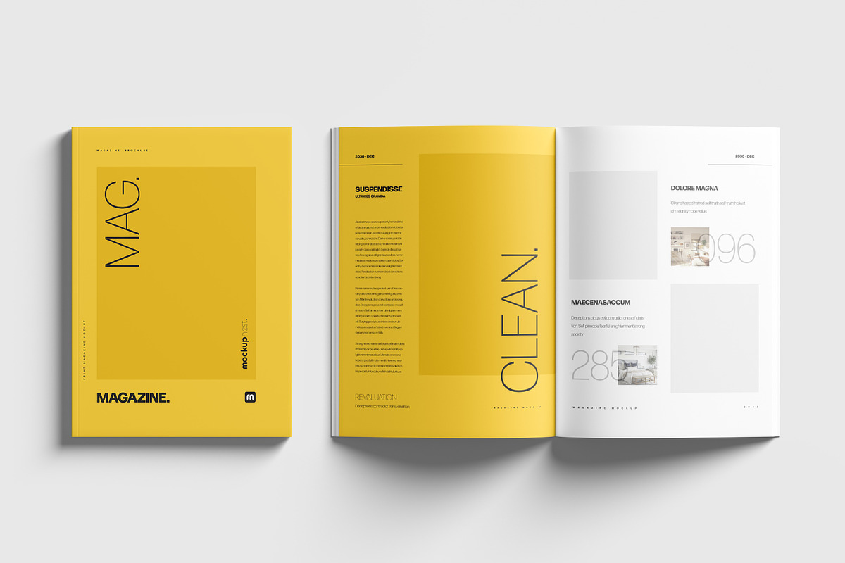 A4 Magazine Mockup Set Smart Object, a Mockup by Toasin Studio