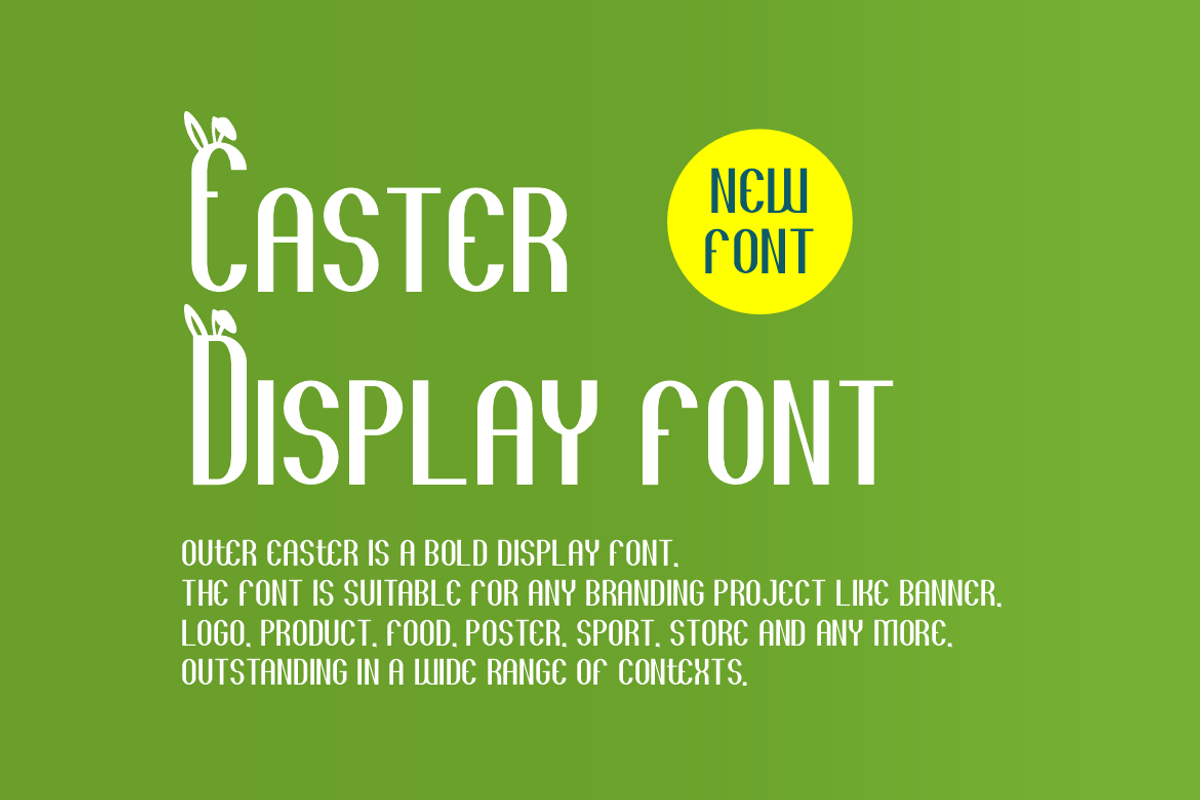 Outer Easter - Typeface Font, a Sans Serif Font by QR Design Studio (Photo 1 of 4)