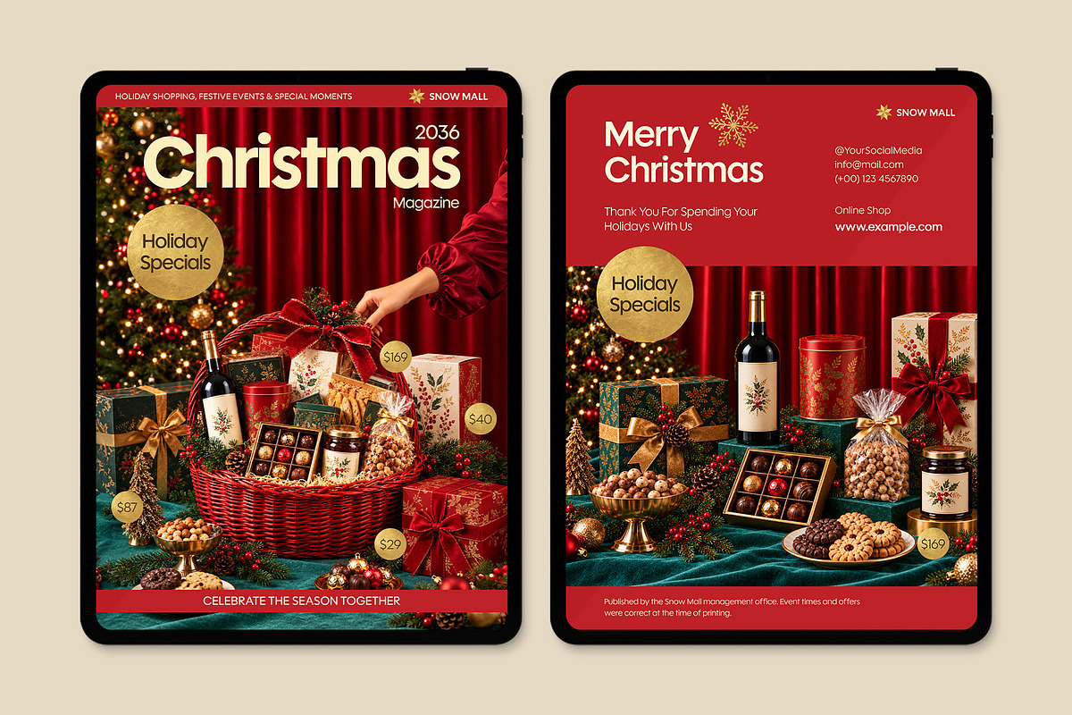 Christmas Magazine Template, a Magazine Template by BrandPacks (Photo 4 of 5)