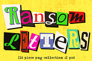 Ransom Letter Cutout Alphabet Set, an Object Graphic by Dapper Dudell (Thumbnail 1 of 2)