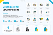 Organizational Structure Icons, an Outline Icon by vexper (Thumbnail 1 of 7)