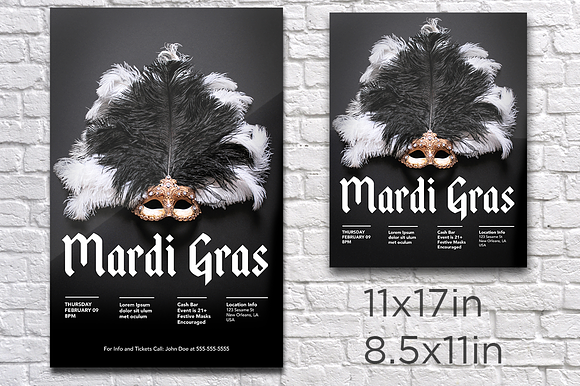 2022 Mardi Gras Party Poster Pack preview 5