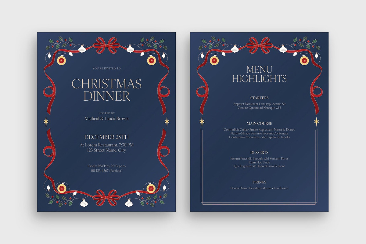 Christmas Invitation Template, an Invitation Template by BrandPacks (Photo 5 of 5)