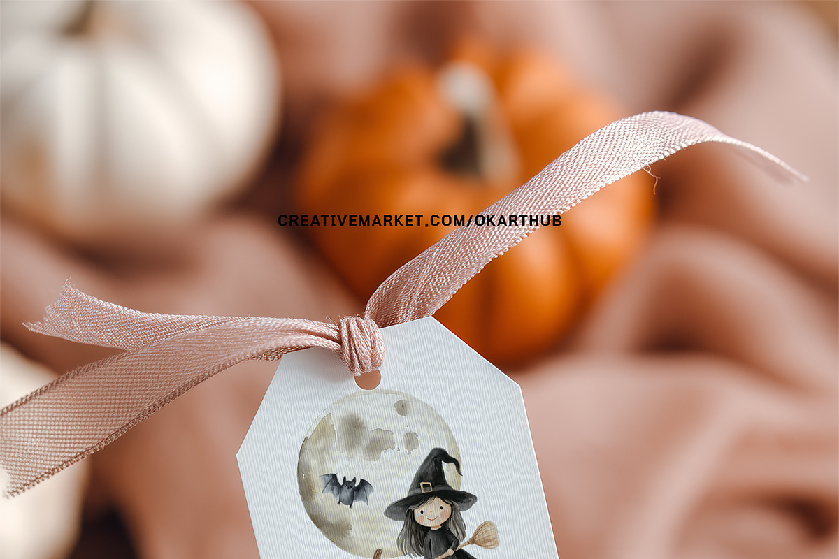 Watercolor Halloween Clipart Bundle, a Seasonal Illustration by OKArtHub (Photo 5 of 6)