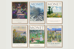 Set Of 6 Claude Monet Posters