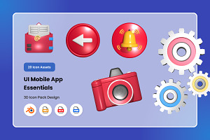 UI Essentials 3D Icon Pack, a Solid Icon by twinstd