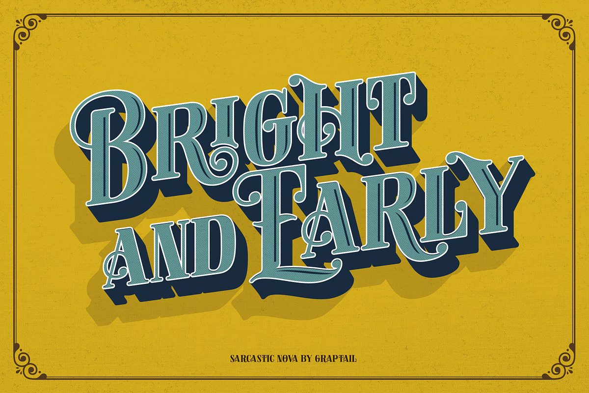 Sarcastic Nova, a Font by Graptail (Photo 2 of 12)