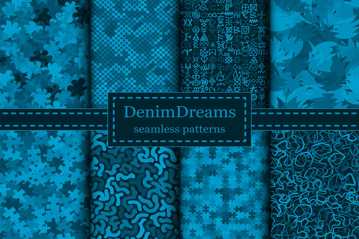 Vector Denim Dreams camouflage set, a Pattern Graphic by ArchonDigitalShop (Photo 11 of 13)
