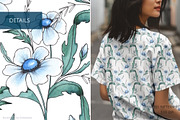 Watercolor Blue Floral Patterns, a Pattern Graphic by Gribanessa (Thumbnail 3 of 3)
