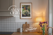 A3 Frame Warmly Lit Kitchen Mockup, a Household Mockup by WasMockups (Thumbnail 3 of 5)