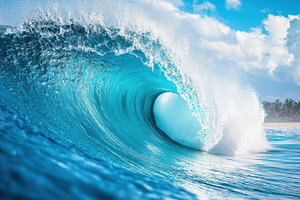 Tropical waves on the shore, a Photo by Beautiful things