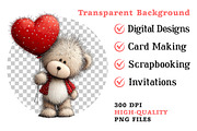 Whimsical Valentine Teddy Bear Clipa, an Illustration by Dream Creation (Thumbnail 7 of 7)