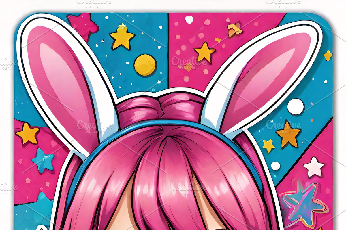 Bunny Girl Stickers — 50 PNG, a Person Illustration by ETARA by Mea Hau (Photo 11 of 17)