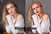 Illustration Photoshop Action, an Action Add-On by Grishka89 (Thumbnail 1 of 10)