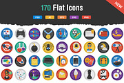 Flatistic - 170 Trendy Flat Icons, an Icon by Flat Icons (Thumbnail 1 of 4)