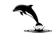 dolphin jumping silhouettes, an Illustration by Amazin_art (Thumbnail 11 of 31)