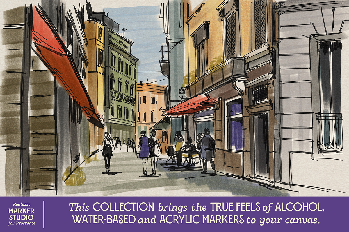 VVDS Realistic Marker Studio, a Brush Add-On by Vintage Voyage Supply (Photo 2 of 10)