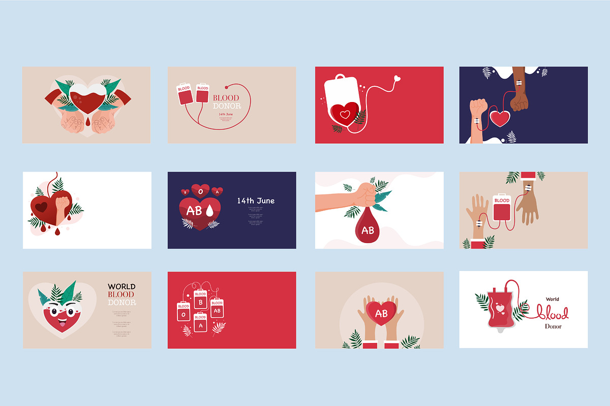 Blood donor day background bundle, a Healthcare Illustration by foxndeer (Photo 2 of 4)