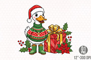 Christmas Silly Goose Floral Boho, an Illustration by Designking (Thumbnail 1 of 4)