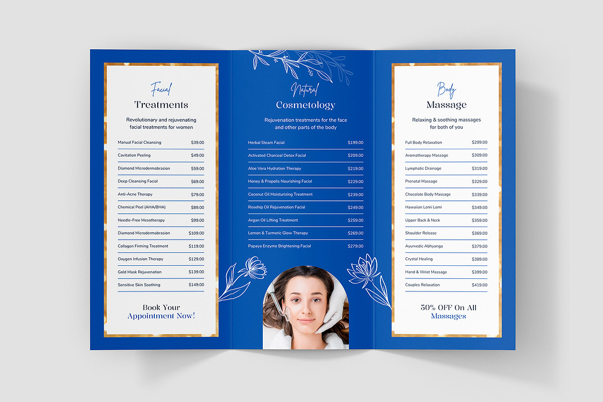 Aesthetic Beauty Salon Trifold, a Brochure Template by artbart (Photo 4 of 9)